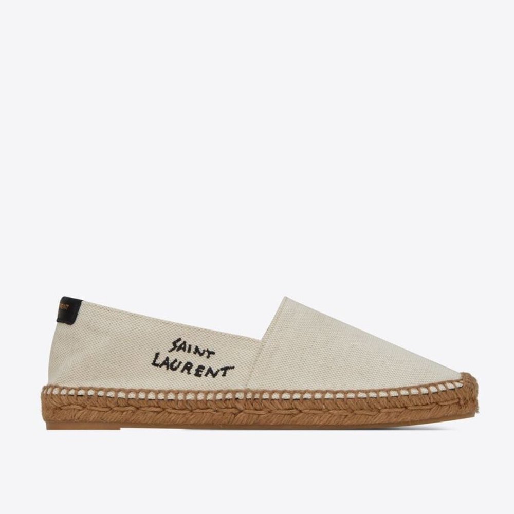 SAINT LAURENT EMBROIDERED ESPADRILLES IN CANVAS